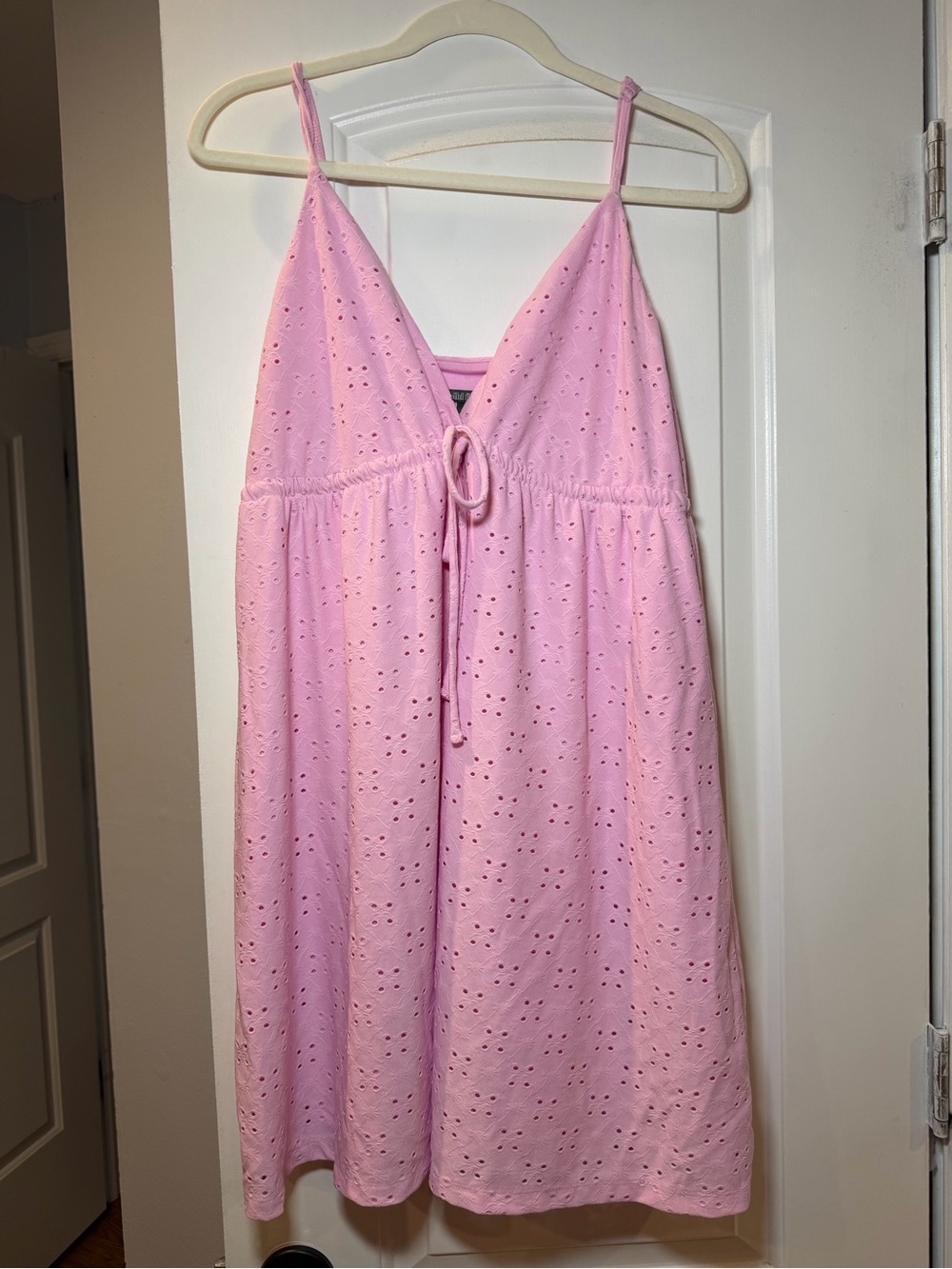 wild fable Pink Eyelet Tie-Front Sundress